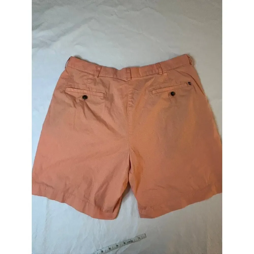 Coral Orange Brooks Brothers 346 Chino Shorts Flat‎ Front Cotton 38 Mens